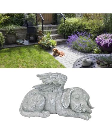 Qcwwy Pet Memorial Statue - Angel Pet Grave Marker Tribute | Resin Sleeping Pet Angel Garden Sculpture for Pet Memorial Gravestone Ornament - Buy Online on GoSupps.com
