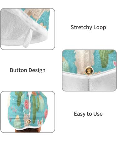 Cactus Alpaca Hair Towel 2 Pack - Super Absorbent Quick Dry Hair Turbans for Women & Girls - Buy Online on GoSupps.com