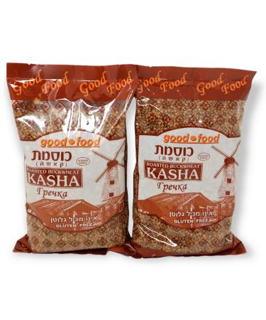 Roasted Buckwheat Kasha Buckwheat Groats Kosher 2 lbs (Pack of 2)