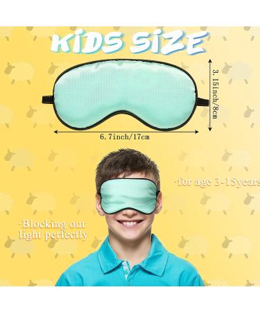 4 Pieces Eye Mask for Sleeping Kids Smooth Silk Soft Eye Cover with Adjustable Strap Blindfold for Sleeping Blocking Out Lights Childhood Kids Gift for Boys Girls (Black  Gray  Blue  Green) - Buy Online on GoSupps.com