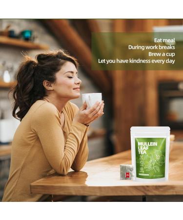 RASPIO Mullein Leaf Tea Natural Herbal Tea Mullein Tea Bags for Cleansing the Lungs Supporting the Respiratory Tracts and Mucous Membranes Sugar Free Green - Buy Online on GoSupps.com