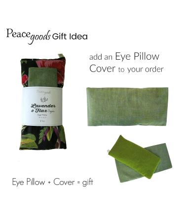 Scented Lavender Flax Seed Eye Pillow - 4 x 8.5 inches - Soft Cotton - Calming Green Moss Color - Buy Online on GoSupps.com