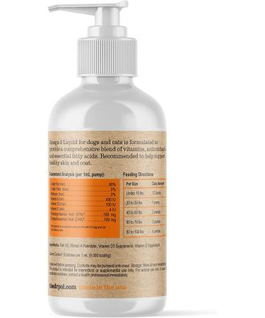 Dr. Pol Omega 3 Fish Oil for Dogs & Cats with EPA & DHA - Liquid Pump Supplement for Pets - 8 oz - Buy Online on GoSupps.com