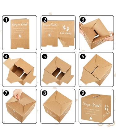 Funrous 50 Pcs Diaper Raffle Tickets with Box for Baby Shower Game - Gender Reveal Party Decor & Invite - Brown Diaper Raffle Card Set - Buy Online on GoSupps.com