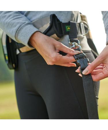 HUNTER Jogging Belt Tacoma Active - One-Size Elastic Leash in Black/Beige | Ideal for International Shipping - Buy Online on GoSupps.com