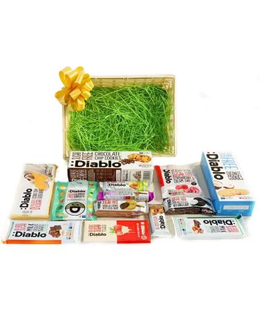 1n Diabetic SugarFree Gift Set Hamper Box Basket Sweets Gummy Cookies Bar Bars Present Snack Sweet Basket Suitable for All Occasions Fathers Mothers Day Birthday Christmas Hamper - Buy Online on GoSupps.com