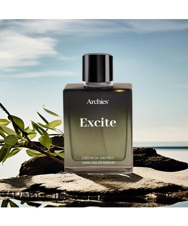 ARCHIESE EXCITE Eau De Parfume for Men | 100 ml | French Aroma | Whiskey Woody Smokey | Premium & Long Lasting EDP Fragrance Scent (20% high concentration perfume)