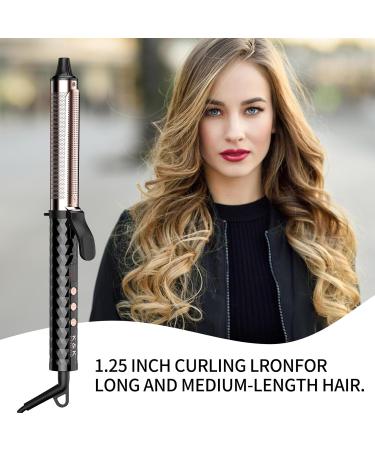 K&K 1 1/4" Professional Infrared Hair Curling Iron - Dual Voltage 32mm Ceramic Barrel for Medium to Large Curls - Travel-Ready Curler - Buy Online on GoSupps.com