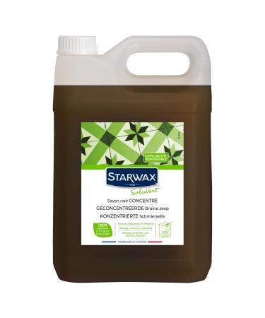STARWAX Solvert Concentrated Black Soap with Olive Oil - Cleans Degreases and Stain Removals - Responsible Effectiveness - 100% Natural Origin - Made in France - 5 L