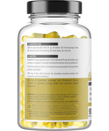 Anabolic Pump - Advanced Formula for Maximum Muscle Pumps & Nutrient Delivery | 90 Capsules - International Shipping Available - Buy Online on GoSupps.com