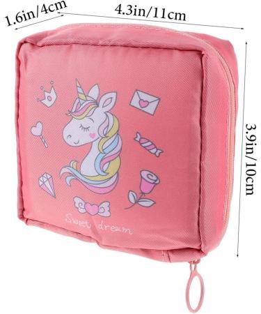 3Pcs Travel Toiletry Bag Set for Women & Girls | Portable Feminine Hygiene Storage Pouch | Ideal for Sanitary Napkins, Tampons & Makeup - Buy Online on GoSupps.com