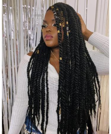 ToyoTress Marley Twist Braiding Hair 18 Inch - 6 Packs Black Synthetic Extensions for Faux Locs & Crochet Braids (1B-6P) - Buy Online on GoSupps.com
