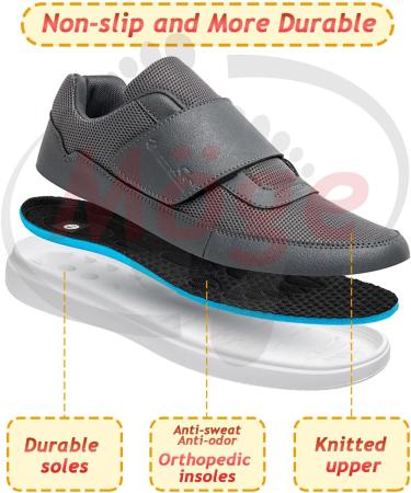 Diabetic Shoes for Men Extra Wide Width Breathable Knit for Neuropathy & Swollen Feet Pain Relief Walking Shoes in Black Size 7 - Buy Online on GoSupps.com
