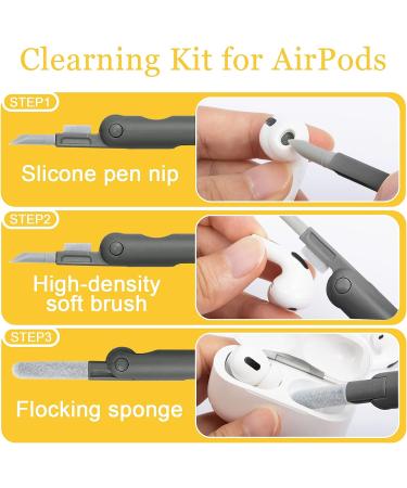 7 in 1 Electronic Screen Cleaner Kit for Airpods, Laptop, iPad, iPhone, MacBook - Grey - Buy Online on GoSupps.com