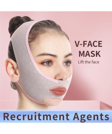Uitseld Face Lifting Bandage - Double Chin Strap V Shaped Face Shaper Adjustable Double Chin Eliminator Breathable Reusable for Face Neck and Chin - Buy Online on GoSupps.com