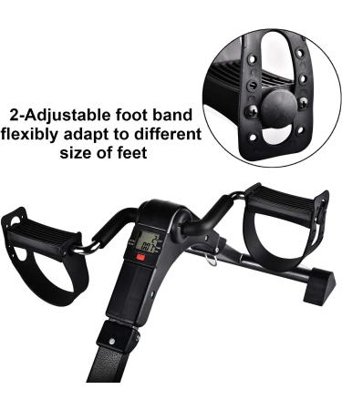 Ahmed Folding Under Desk Bike Pedal Exerciser - Arm/Leg Fitness Exercise - Portable Home Workout (Black) - Buy Online on GoSupps.com
