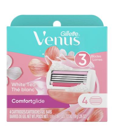 Gillette Venus ComfortGlide White Tea Women's Razor Blades - 4 Refills 5 Piece Set