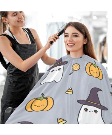 Waterproof Barber Cape - Halloween Ghost & Pumpkin Unisex Hair Cutting Bib for Men | Cheetah Design - Buy Online on GoSupps.com