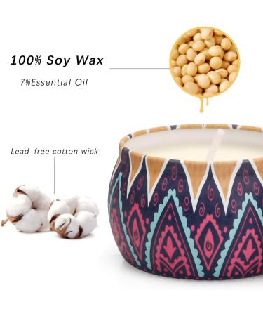 Amorxiao Fragrance Candles - Set of 4 Soy Wax 30 Hour Burn Time Ideal Gift for Mother's Day Birthdays & Parties | Premium Interior Decor - Buy Online on GoSupps.com