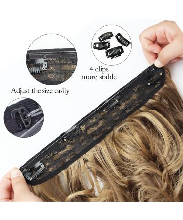 Hair Extensions Synthetic 4 Clip Invisible Wire Hair Extensions 22Inch Long Wavy Ash Brown mix Platinum Blonde One Piece False Hairpiece Hair Extension Hair Pieces 22inches 55cm - Buy Online on GoSupps.com