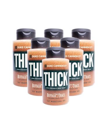 Duke Cannon Supply Co. THICK High-Viscosity Body Wash for Men - Buffalo Trace Bourbon 17.5 Fl Oz - Oak Barrel Woodsy Amber Scent (6 Pack)