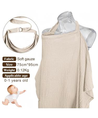 Multifunctional Khaki Cutting Cloth & Snacking Apron | Adjustable Cotton Breastfeeding Cover for Moms | Ideal for On-the-Go Use - Buy Online on GoSupps.com