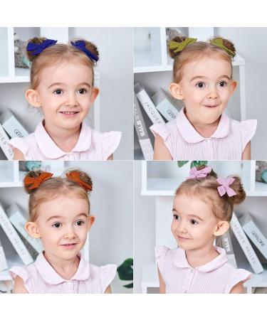 20pcs Baby Girls Hair Clips with Bows | Colorful Linen Accessories for Stylish Girls - Buy Online on GoSupps.com