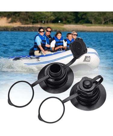 Inflatable Boat Air Valve, 2pcs Air Valve Inflatable Boat Spiral Air Plugs One-Way Inflation Replacement Screw Boston Valve for Boats Rubber Dinghy Raft Kayak Pool Boat Airbeds