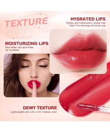 6 Colors Cherry Lip Tint Stain Set - Long Lasting Korean Lip Stain & Cheek Tint - Waterproof Velvet Lip Gloss - Non-Sticky & Transfer-Proof - Buy Online on GoSupps.com