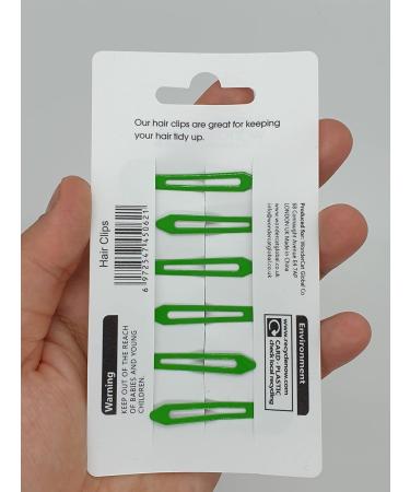 6 PCS Green Metal Snap Hair Clips 5CM Long - Hair Grip Pins - Buy Online on GoSupps.com
