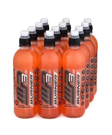 MP3 MP3 Low Calorie Sugar Free Sports Energy Drink L-Carnitine Fat Burner for Weight Loss Grapefruit Flavour Ready to Drink - Pack (12 x 500ml)