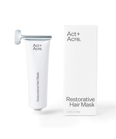 ACT+ ACRE Restorative Conditioning Hair Mask - Cold Processed Hair Treatment for Hydrating Dry and Damaged Hair - Moisturizing Silicone Free Hair Masks (4 Fluid Ounces)