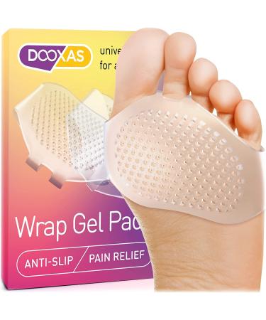 Clear Gel Metatarsal Foot Pads for Women & Men Thicker Silicone Cushion Pads for Enhanced Comfort and Pain Relief Upgraded Gel Shoe Inserts for Women's Shoes (Clear)