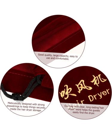 Beavorty 3 pcs Hair Dryer Storage Bag Toiletry Organizer Hair Dryer Travel Bag Jewelry Holder Set Portable Toiletry Bag Claretx3pcs 30x26cmx3pcs - Buy Online on GoSupps.com