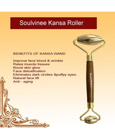 Buy Bronze Kansa Metal Face Roller Massage Tool - Enhance Skin Wellness | Fast International Shipping - Buy Online on GoSupps.com