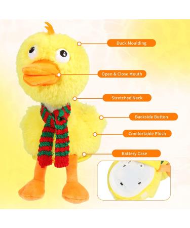 Interactive Plush Duck Toy - Singing, Quacking, Musical Educational Stuffed Toy for Kids - Yellow - Buy Online on GoSupps.com