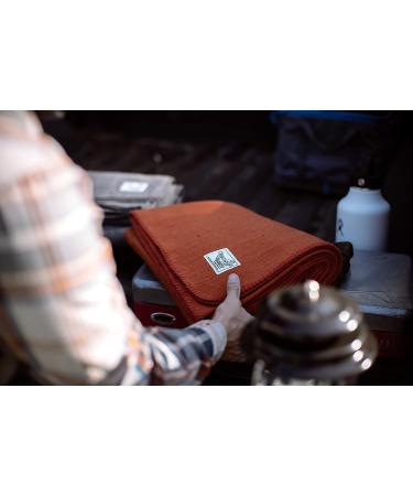 Large Woolly Mammoth Merino Wool Blanket - 66 x 90 - 4LBS - Orange | Camp & Emergency Blanket for Cold Weather & Outdoor Adventures - Buy Online on GoSupps.com