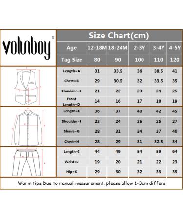 Volunboy Baby Boys Gentleman Suit 4pcs Set | Formal Waistcoat Outfit with Wedding Shirts, Vest, and Bow Tie | Blue, 3-4 Years - Buy Online on GoSupps.com