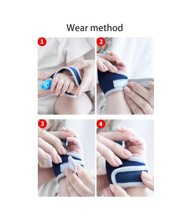 Baby Finger Protection - Adjustable & Breathable Silicone Finger-Socket Guard for Toddlers - Safe & Comfortable Blue Wristband - Buy Online on GoSupps.com