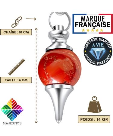 Buy Divinatory Pendulum Radiesthesia - Red Jasper | Enhance Intuition & Energy | Fast International Shipping - Buy Online on GoSupps.com