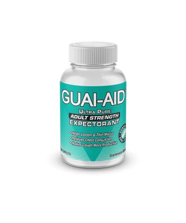 GUAI-AID  200 600mg Guaifenesin Caplets  for All-Day Everyday Mucus Relief  Controls phlegm Cough Chest Congestion colds & flu.