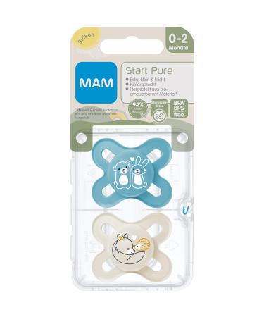 Mam Skin Soft Silikon Schnuller f r Neugeborene 0-2 Monate Extra Klein 4er Set mit Sterilisationsboxen Ideal f r Jungen - Buy Online on GoSupps.com