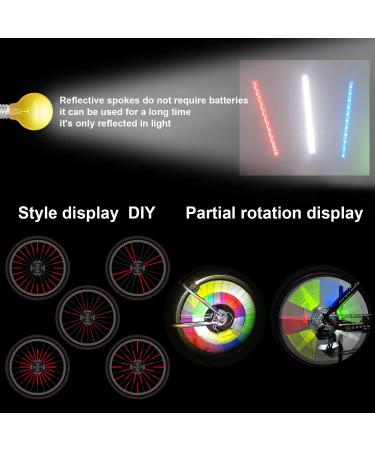 SANNIX 84pcs/7 Sets Bicycle Spoke Skins Wraps - Reflective Wheel Decoration for Kids Road Mountain Bike - Buy Online on GoSupps.com