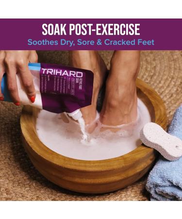 TRIHARD Active Foot Spa Kit: Foot Spray, Soak Salts, Exfoliating Soap - Pedicure Set for Dry Cracked Feet - Detox Foot Soak - Callus Remover & Foot Care Products - Buy Online on GoSupps.com