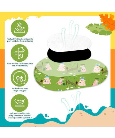 180pcs Kids Adhesive Eye Patches - Cute Disposable Eye Pads for Amblyopia & Lazy Eye | 3 Designs - Buy Online on GoSupps.com