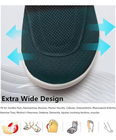 ZGDG Women's Diabetic Shoes for Swollen Feet - Wide Width Slip-on Tennis Shoes for Seniors with Adjustable Strap - Ideal for Hammertoe, Arthritis, Bunions - Size 8 Wide, Color: Black - Buy Online on GoSupps.com