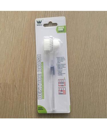 Healifty Denture Brush - Double-sided Toothbrush for False Teeth - 2pcs - Buy Online on GoSupps.com