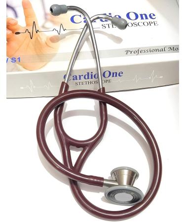 Professional Burgundy Stethoscope - Cardiology Dual Sided Stainless Steel | Buy Internationally - Buy Online on GoSupps.com
