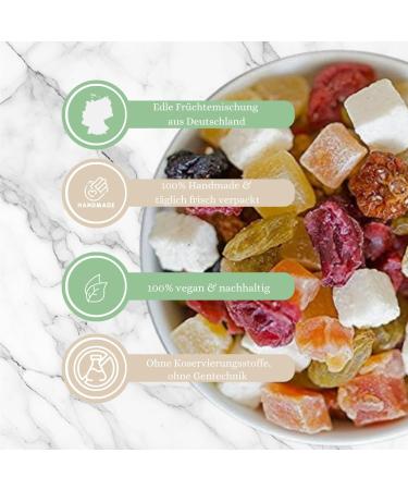  1001 Frucht 1001 Frucht Homemade Fruit Mix - Fine - Candied - Exotic Dried Fruit Mix I Candiate & Dried Fruit Mix According to Grandma's Recipe I Non GMO Mixed Dried Fruit (1000g) - Buy Online on GoSupps.com