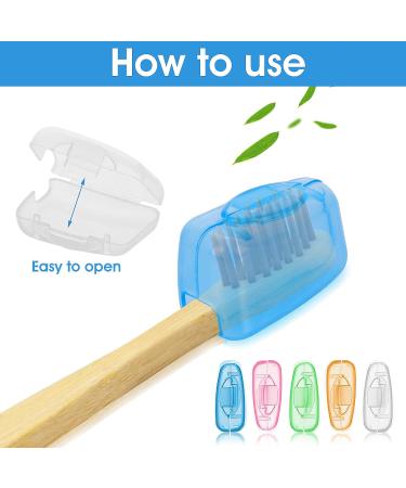 Buy Aster 20-Piece Toothbrush Covers - Portable Travel Caps in 5 Colors for Home Camping & School - International Shipping Available - Buy Online on GoSupps.com